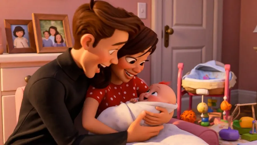 Рождение ребёнка — мультфильм на заказ в стиле Pixar
